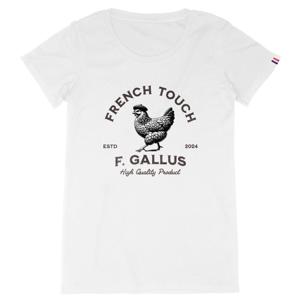 T shirt Femme Made in France F.Gallus "French touch"