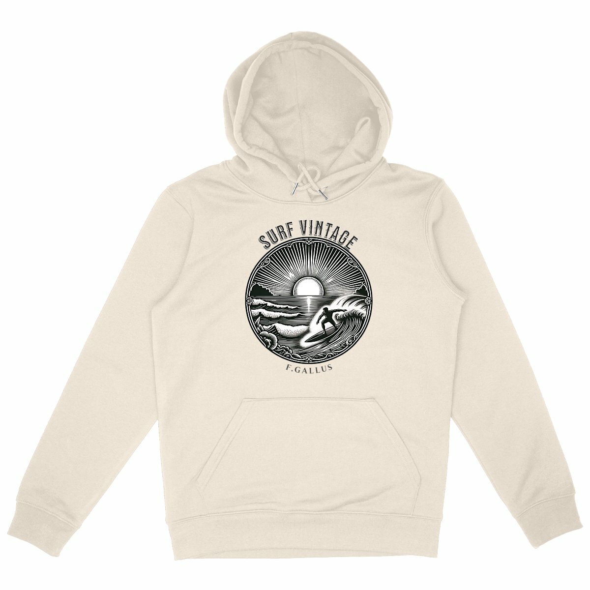 Sweat capuche unisex Surf - vintage